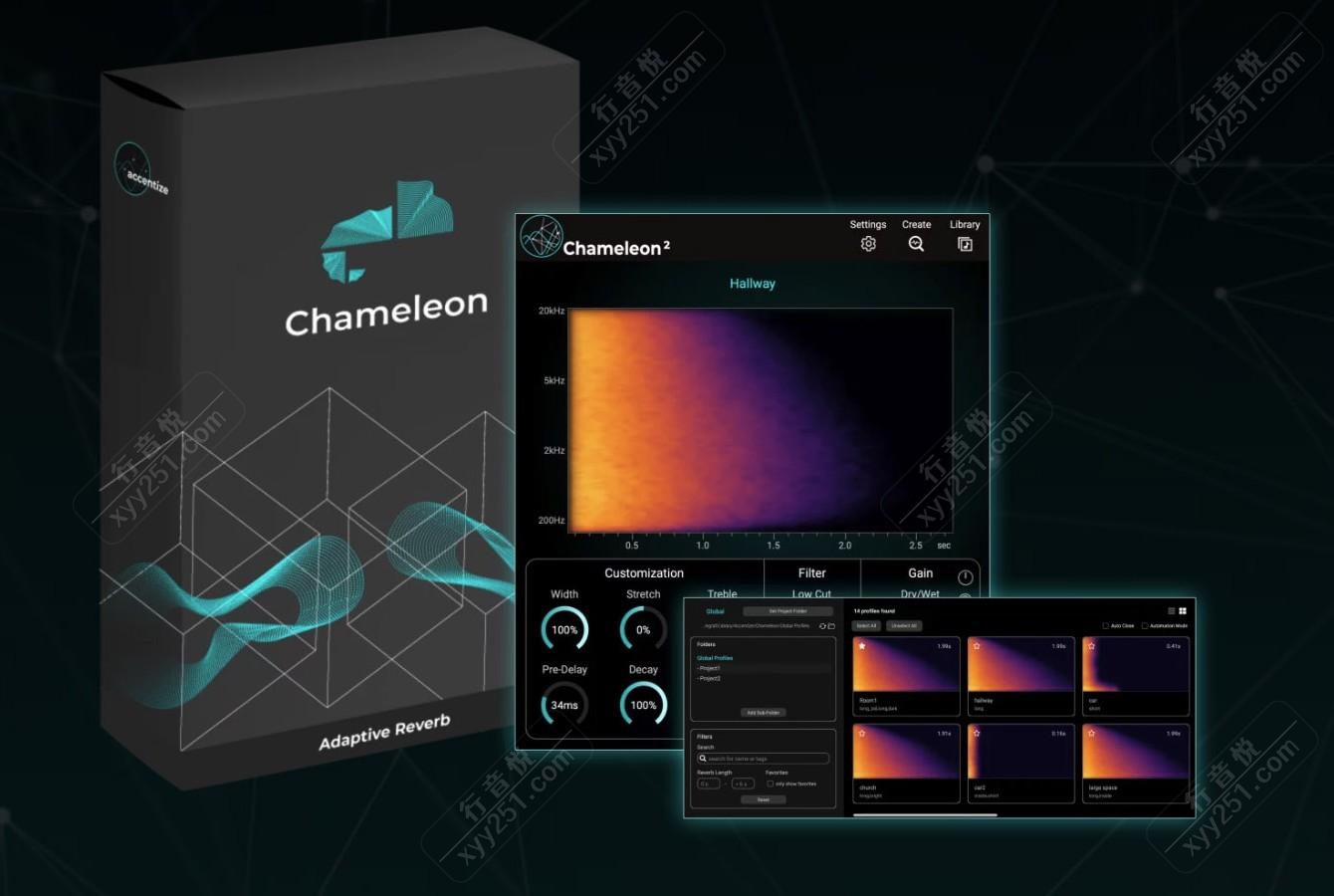 Accentize Chameleon 2 变色龙2 AI匹配混响插件 WIN/MAC