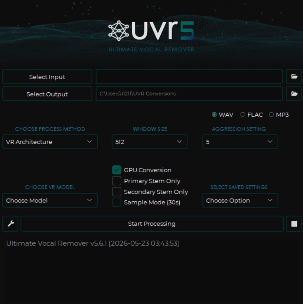 UVR5 Ultimate Vocal Remover 终极伴奏人声提取软件（免费）-Xmusix 行音悦