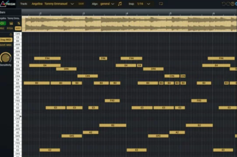 Aurally Sound Prism AI 驱动的高精度音频转 MIDI 插件-Xmusix 行音悦