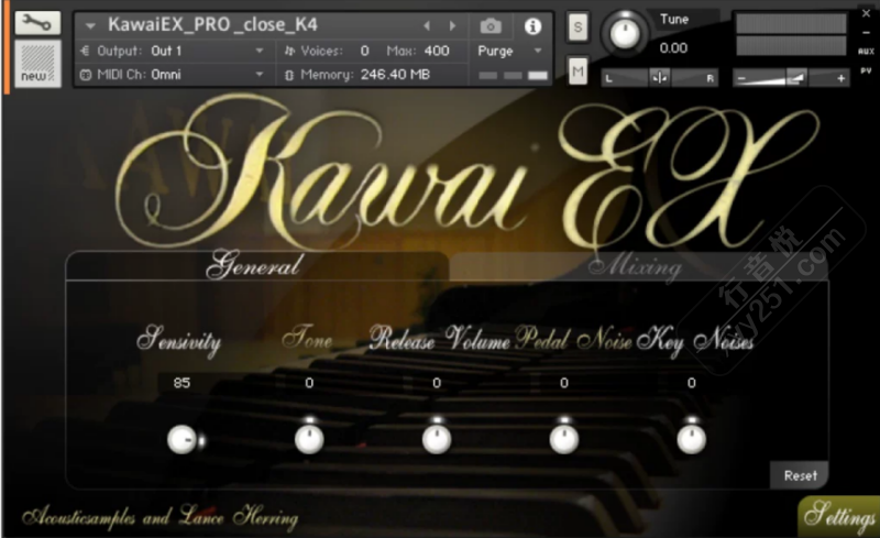 Kawai钢琴音源Kontakt 透亮日式流行摇滚