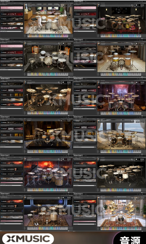 Mixwave摇滚金属流行鼓13套软音源打击乐 全套 Kontakt-Xmusix 行音悦
