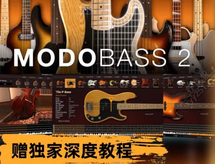 MODO BASS 2物理建模贝斯音源 22把琴型赠教程