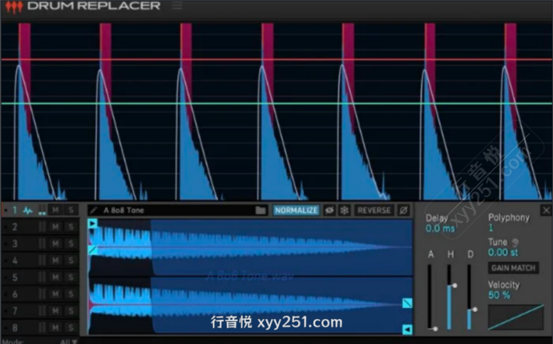 UVI Drum Replacer AI鼓替换工具 实时分离增强插件