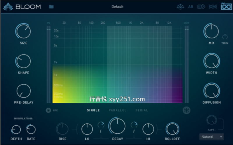 UVI Bloom 混响效果器 创意混响 音色设计 WIN/MAC-Xmusix 行音悦