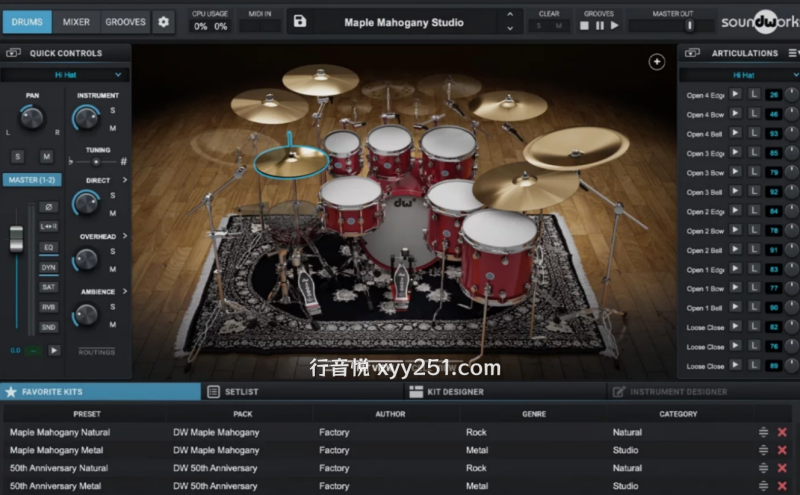 DW Soundworks Roland联合开发 鼓音源 带安装教程 全扩展 WIN-Xmusix 行音悦