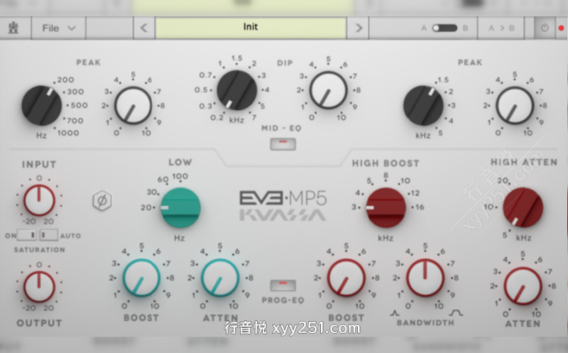 Kuassa EVE-MP5 无源均衡插件 经典Pultec风格