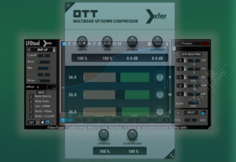 Xfer OTT LFO插件套装 侧链电音神器带教程