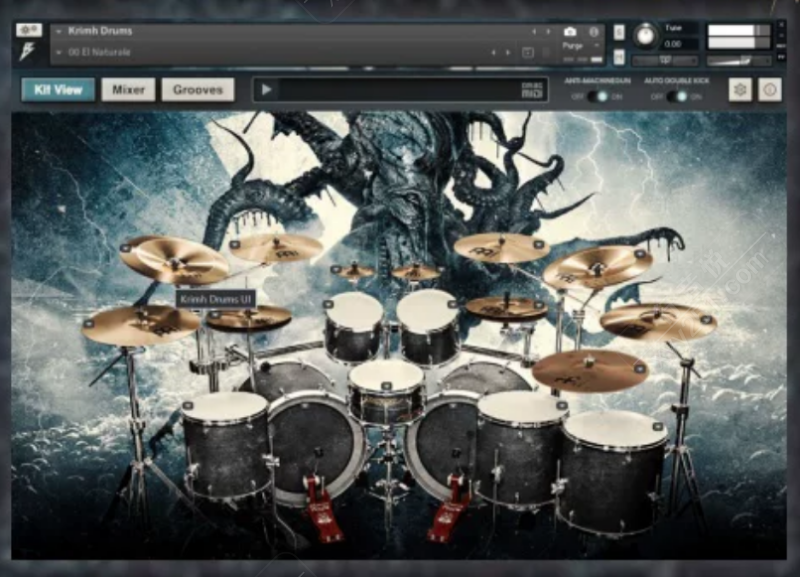 Krimh Drums重型摇滚鼓组音源 Kontakt金属核必备