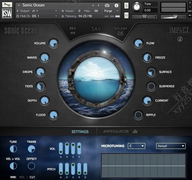 Sonic Ocean 水元素颗粒合成氛围音源 Kontakt