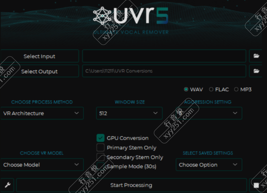 图片[1]-UVR5 Ultimate Vocal Remover 终极伴奏人声提取软件-行音悦 - XYY