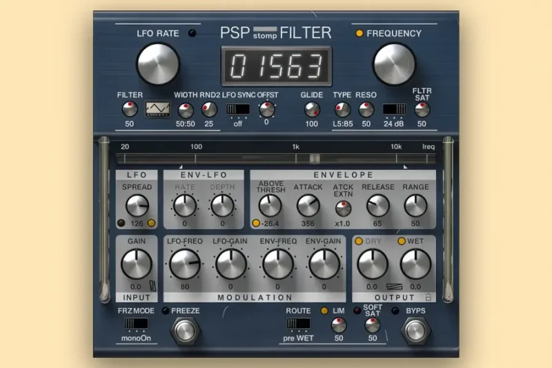 PSP stompFilter 调制滤波插件 声音设计工具