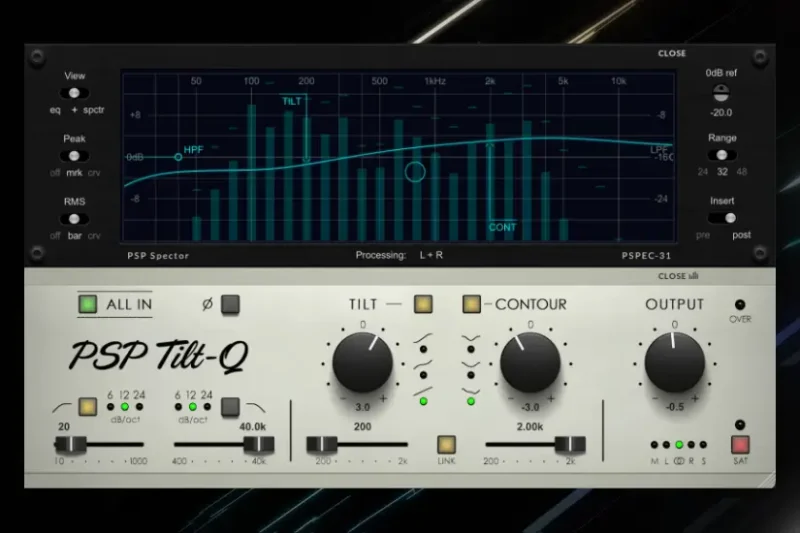 PSP Tilt-Q 倾斜均衡器插件 色调平衡母带EQ