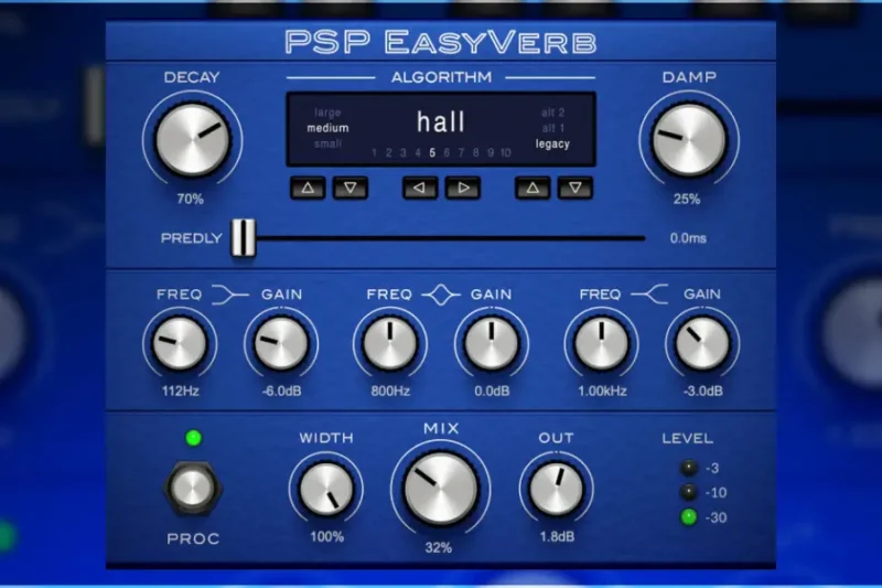PSPaudioware PSP EasyVerb 混响 WIN/MAC-行音悦 - XYY