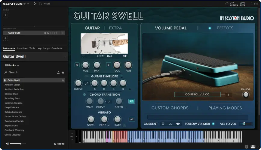 In session Audio Guitar Swell 氛围吉他铺底长音渐变 Kontakt